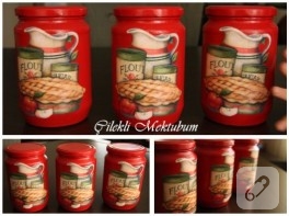 Apple Pie desenli kavanoz süsleme