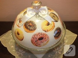 Donut dekupajlı kek fanusu