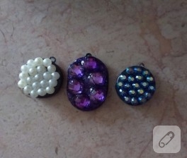 Fimo ve kristal taşlı kolyeler