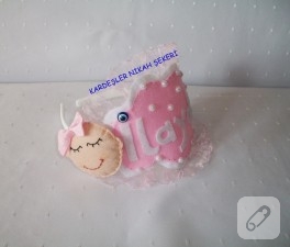İncili pembe lohusa tacı