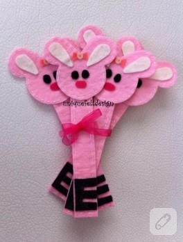 Pembe Bunny kitap ayraçları