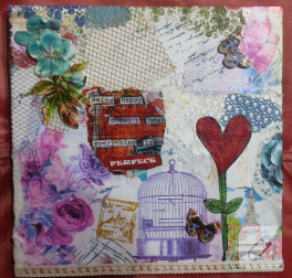 Mixed media tuval denemem