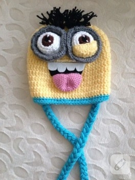 Minion örgü bere