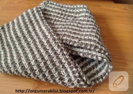 Selanik örgü atkı modeli