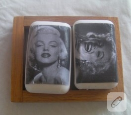 Marilyn Monroe sabun dekupajı