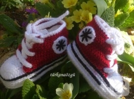 Converse örgü bebek patiği