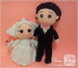 Amigurumi gelin damat çifti