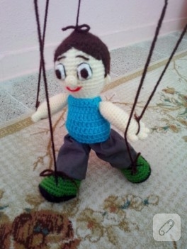 Amigurumi ipli erkek kukla