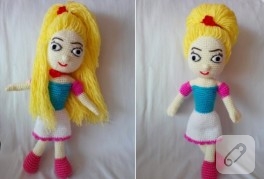 Amigurumi örgü prenses bebek