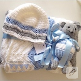 Erkek bebek beresi ve amigurumi ayıcık