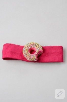 Renkli donut bebek saç bandı