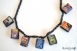 Fimodan Harry Potter kitaplı kolye