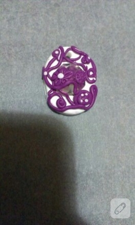 Swarovski taşlı fimo kolye