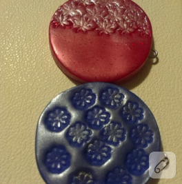 Polimer kilden desenli kolye uçları