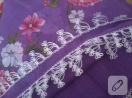 İğne oyası zigzag model yazma kenarı