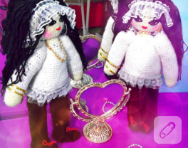 İkiz gelin amigurumi oyuncak bebek