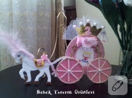 Keçeden balkabağı çerçevesi – bebek hediyeliği