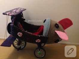 Eski bisikletten oyuncak uçak (örgü modelleri)