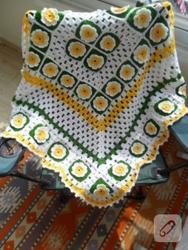 Papatya tarlası battaniye