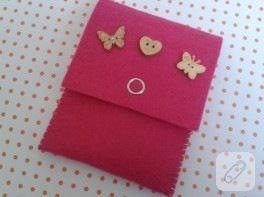 Pembe keçeden cüzdan yapımı