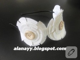 Dantel keçe ve tülbentle taç süsleme