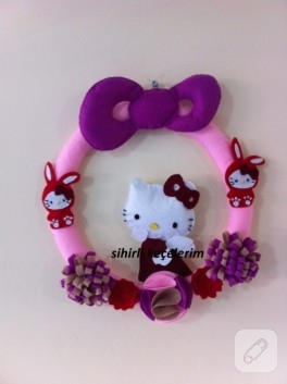 Hello Kitty kapı süsü