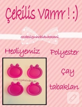 Yuvarlak fiyonklu polyester çay tabakları çekiliş