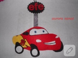 Şimşek Mc Queen arabalı duvar süsü