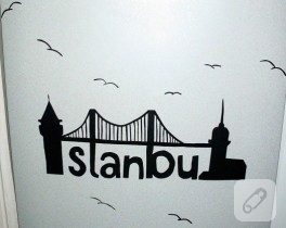Yapışkanlı kağıt ile buzdolabı süsleme