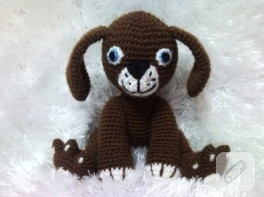 Kahverengi köpek – amigurumi