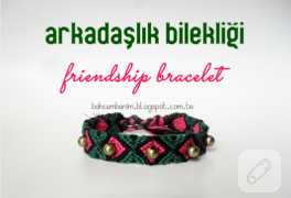 Baklava dilimi desenli arkadaş bilekliği