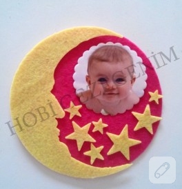 Ayyıldızlı keçe bebek şekerleri