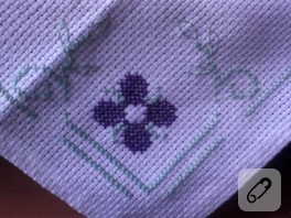Kanaviçe işlemeli peçete