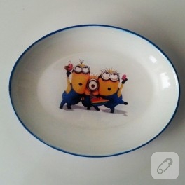 Cam boyama – Minion’lu tabaklar