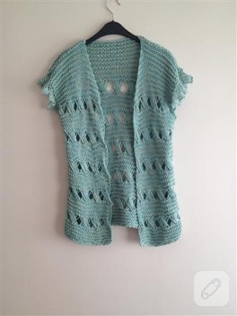 Mint yeşili yelek