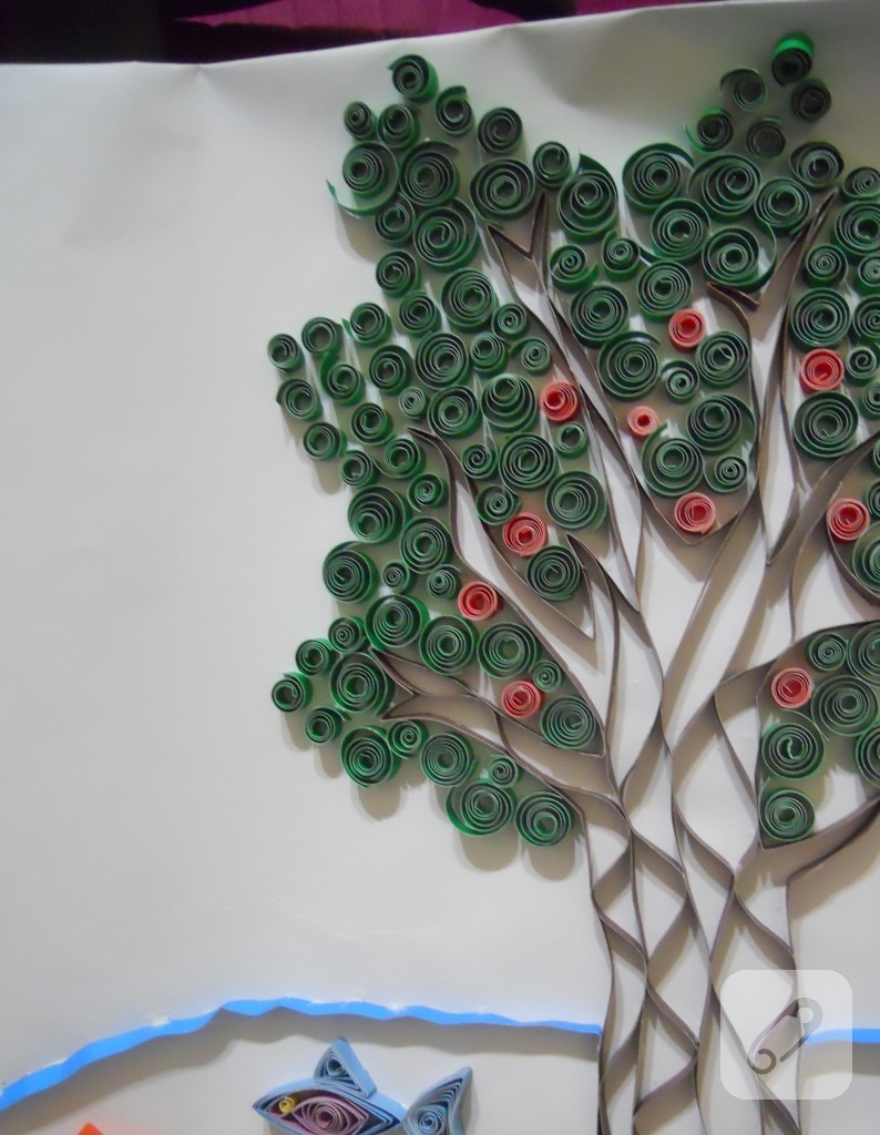 Quilling çiçek ve kelebekler