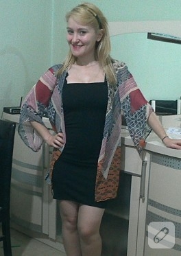 Küçük siyah elbise ve kimono