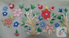 Çiçek bahçesi – türk işi tekniği