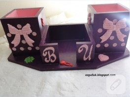 Diy; ahşap boyama kalemlik