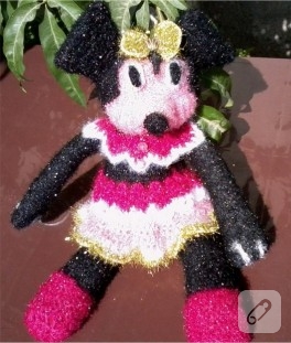 Örgü Minnie Mouse bebek
