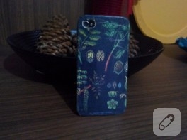 Telefon kapağına dekupaj