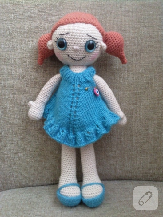 mavi gozlu amigurumi bebek - 10marifet.org
