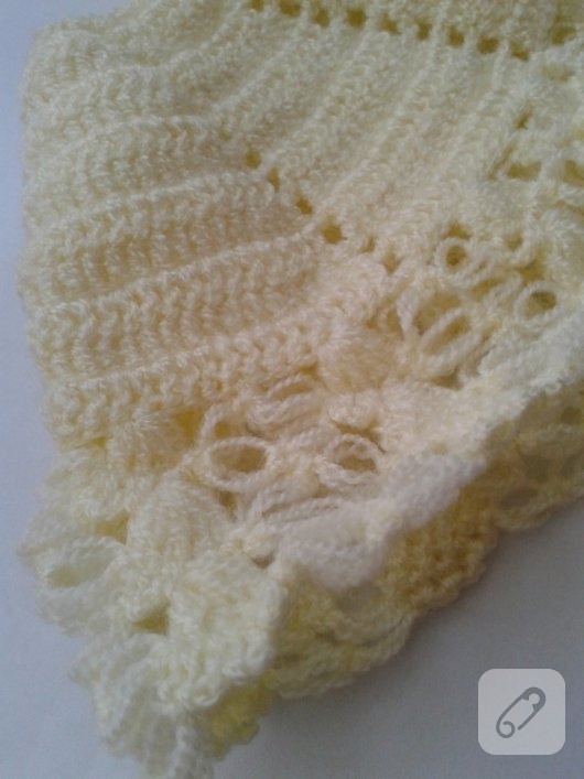 Tığ işi ile kolay bebek yeleği yapımı