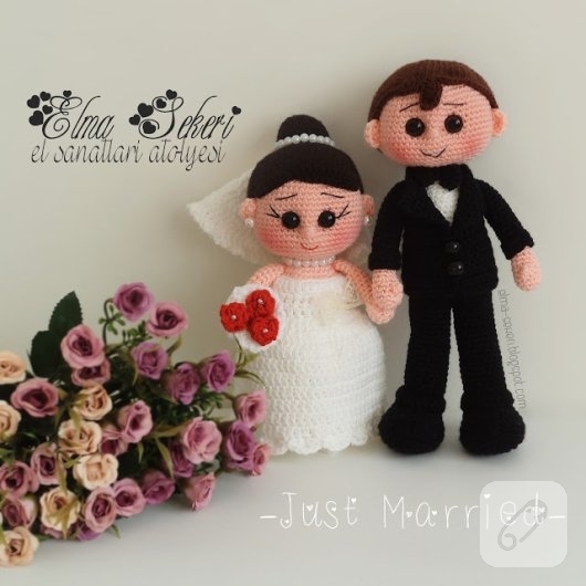 Amigurumi bebekler / gelin ve damat 10marifet.org