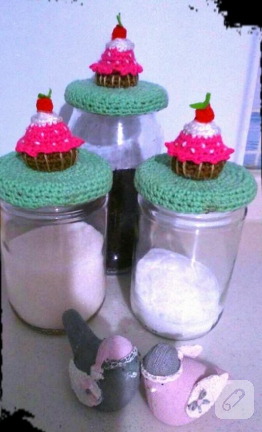 Amigurumi cupcakeli kavanoz kapaklar? 10marifet.org