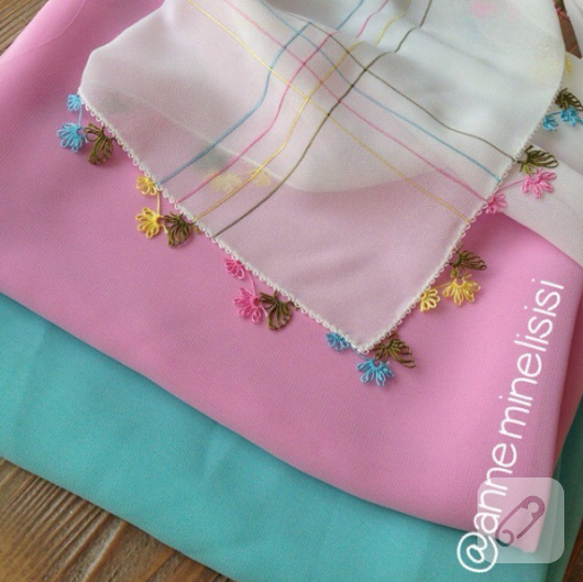 İğne oyası bebek mendilleri, yüz örtüleri anneminelisisi